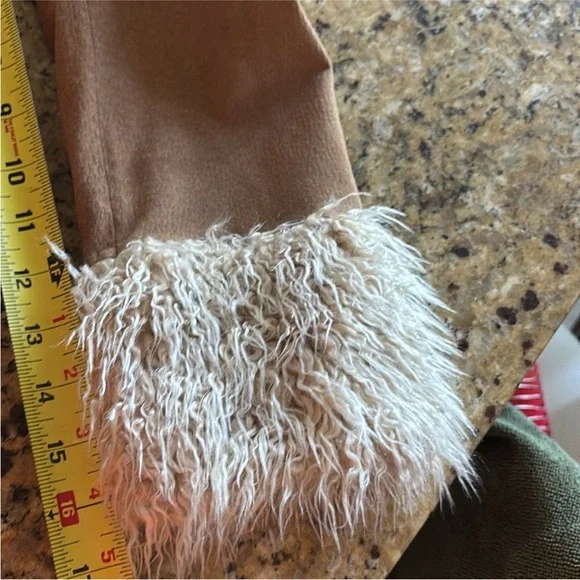 Free People Vintage Misdemeanor Penny Lane Long Leather Fur Coat - Picture 11 of 13